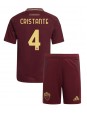 Billige AS Roma Bryan Cristante #4 Hjemmedraktsett Barn 2024-25 Kortermet (+ Korte bukser)